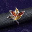 AvalonsTreasury.com: Amber Leaves (Page: Amber Silver Spirals Ring) [112 x 112 px]