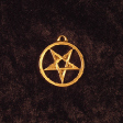 Inverted Pentagram (In Gold) - www.avalonstreasury.com