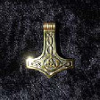 Thor's Hammer and the Threefold Goddess (In Gold) - www.avalonstreasury.com